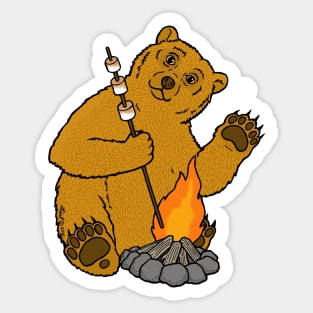 S'mores Bear Sticker